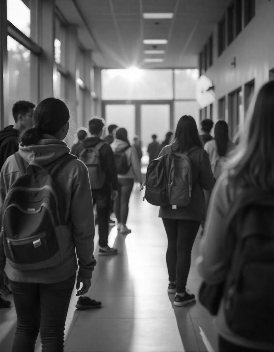 Élèves entrant dans un établissement scolaire équipé FileTech